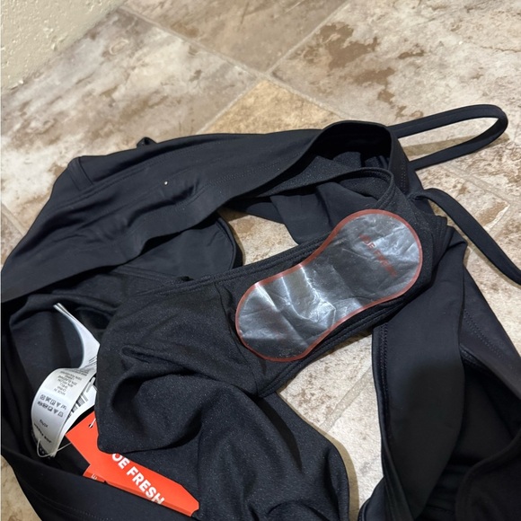 Women’s Joe Fresh NWT Black Swim Boy Short Bottoms Trunks Tie Waist Size XL - Picture 12 of 15